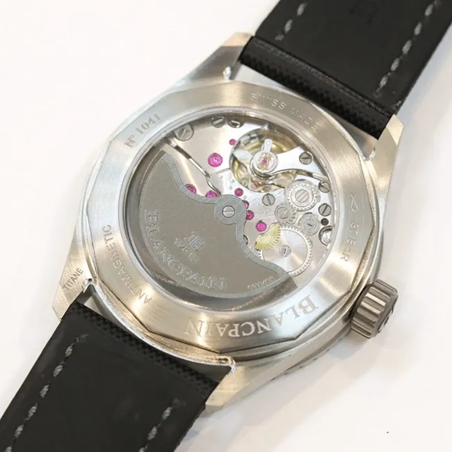 GF Factorytop-tier watch Blancpain men's gray plate nylon strap fifty fathom series watch detail shots