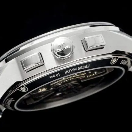 top-tiersuper cloneHKJaeger-LeCoultre Beichen series black dial world time chronograph men's watch front view