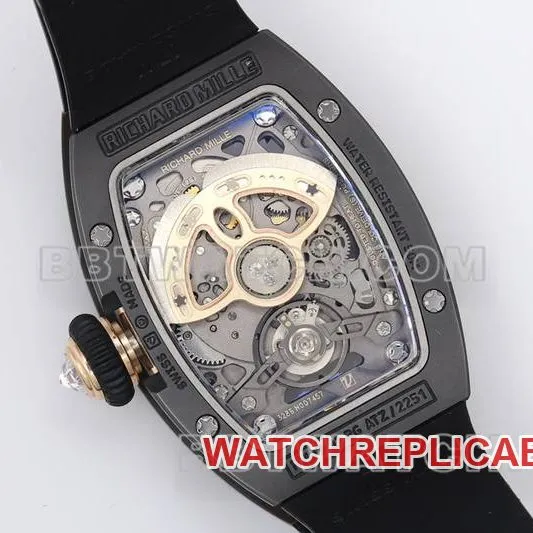 Richard Mille collectible watch ZF Factory black ceramic diamond mechanical watch RM07-1braceletlive photos