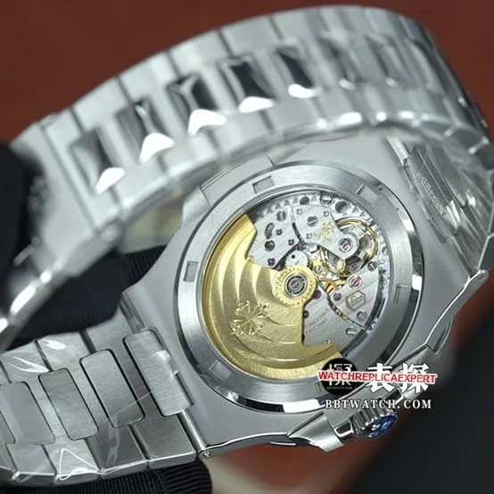 3k factory top-tier watch Patek Philippe men's green dialsteel braceletNautilus series mechanical watch overall live photos
