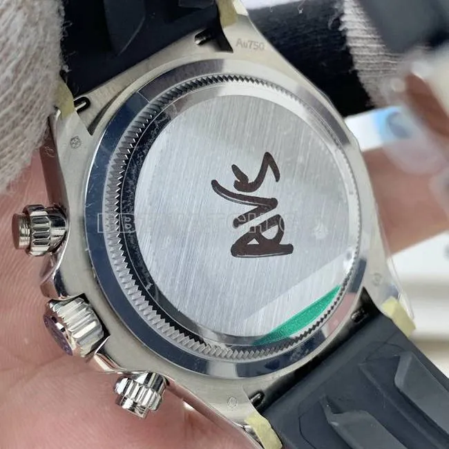 collectible watch RolexQF factory Daytonablack dial4131 mechanical rubber bracelet wearing live photos