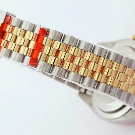 EW Factorytop-tier replicaRolexautomatic movementsteel braceletOyster Datejust36 series men's gold disc gold band watch side view