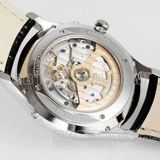 Jaeger-LeCoultre optimal watch ZF Factory master 39mm blue dialmoon phase925movementleather strap caseback live photo