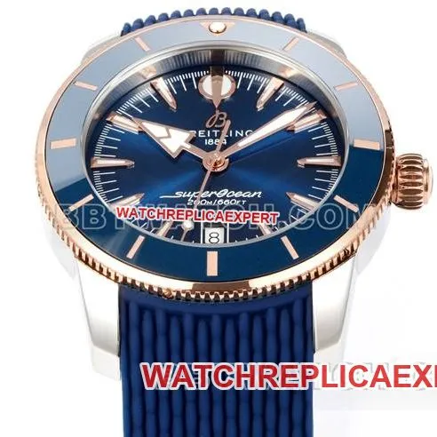 collectible watch BreitlingBLS factory super ocean culture blue dial rubber braceletside live photo
