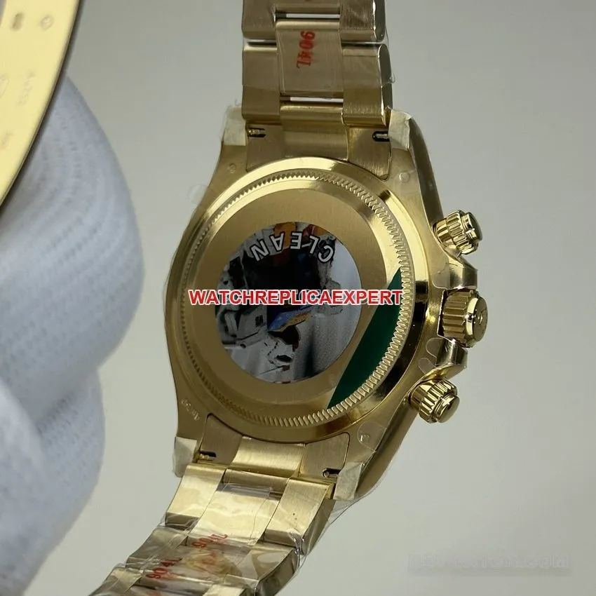 Clean FactoryRolexDaytonatop-tier 1:1super cloneblack dial all gold steel bracelet model 126508clasplive photos