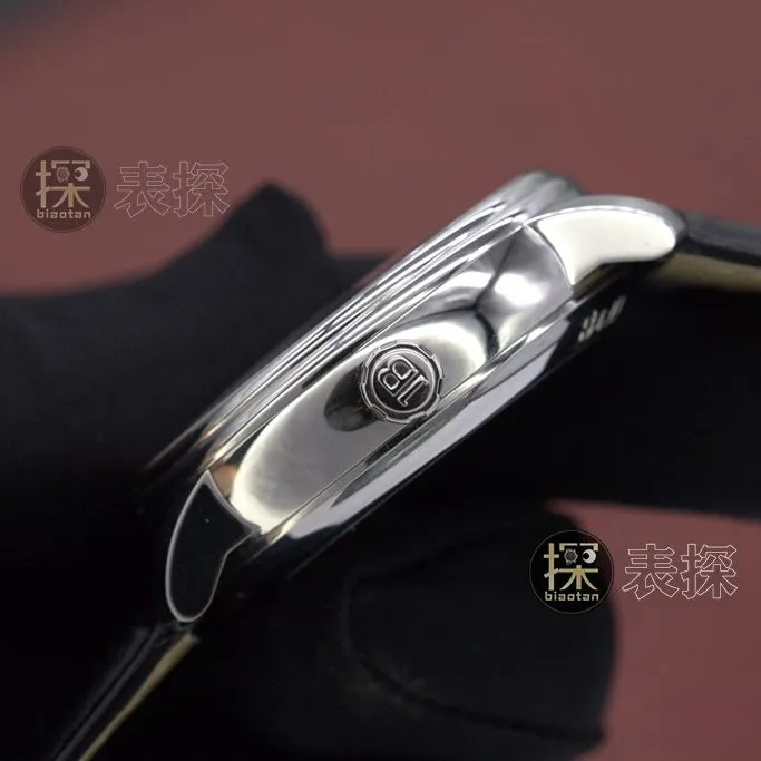 YS factory Blancpain1:1replica watch white dialchronograph tourbillon black leather braceletclasp picture