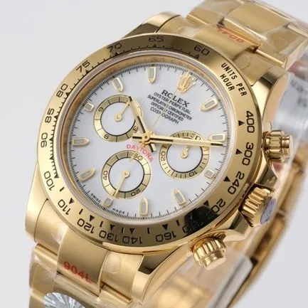 top-tier replicaRolex men's white dialsteel bracelet the most popular Cosmograph Daytona mechanical watch clasp picture