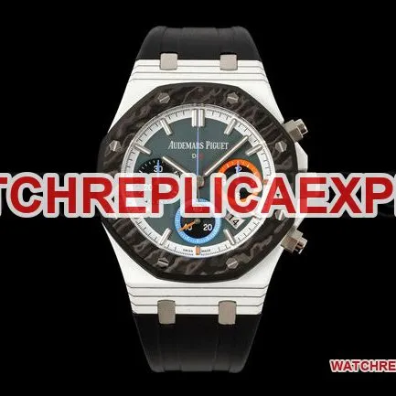 top-tier watch Diw factory Royal Oak Audemars Piguet gray plate chronograph mechanical front live photo