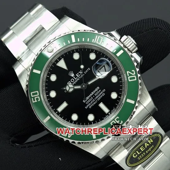 C factory SubmarinerRolex1:1replica watch lume deep green dialsteel bracelet model m126610lv-0002braceletlive photos