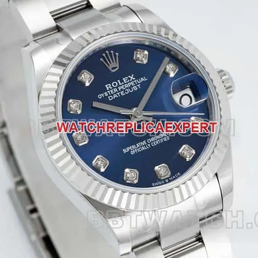 ARF FactoryRolex log 1:1super cloneblue dial31mm three grid link 278274front live photo
