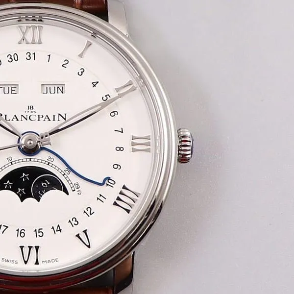 OM FactoryBlancpainsuper watch villeret classic 6654 new V3 upgraded version 0.6mm thinner than V2 white dialdetail shots