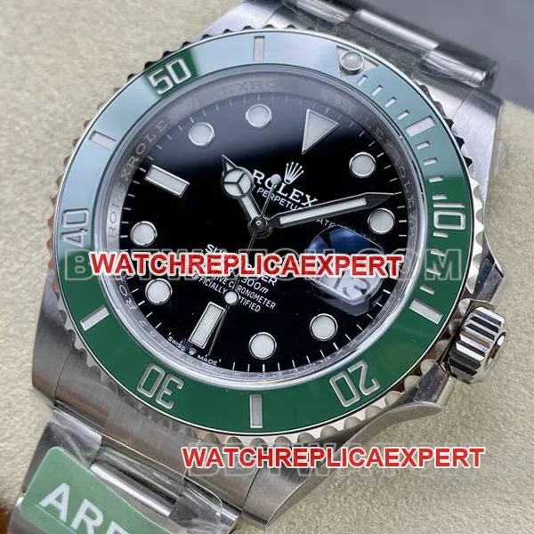 Rolex Watch ARF Factory Submariner 41mm Green Aqua Ghost 3235 Caliber 126610 Front Actual Picture