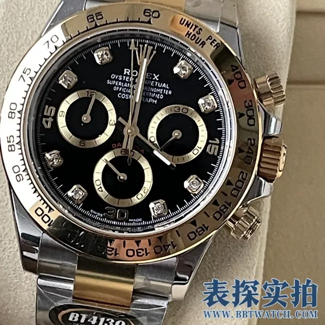BT factory Rolex Daytona high-quality replicablack dial yellow gold model_price_style pictures_quality details
