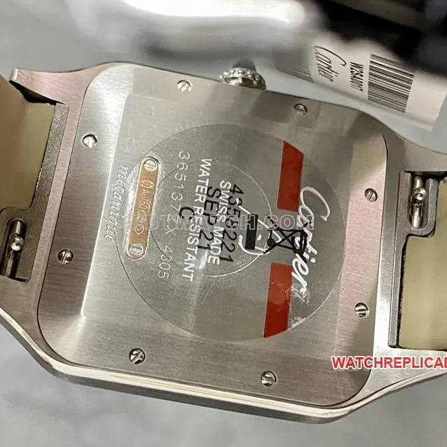 F1 factory Cartier Santos top-tier silver dialrose gold circle large size W2SA0017 front live photo