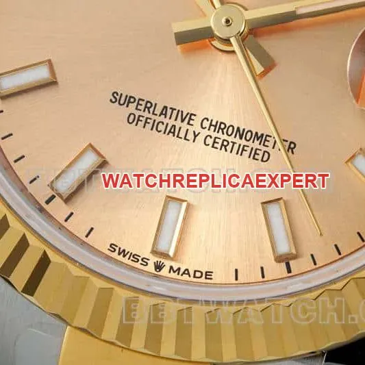 ARF FactoryRolex log top-tier 1:1super gold plate 31mm gold three-lattice chain link 278273side live photo