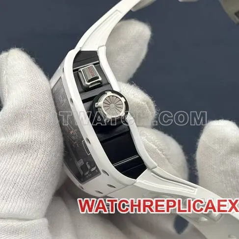 collectible watch Richard MilleRM30-01 white ceramicside live photo