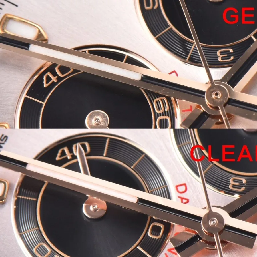 C factory rose goldDaytona genuine and fake comparison review Rolextop-tier watch front comparison picture