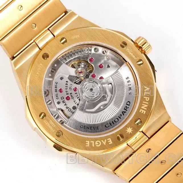 Chopard top collectible watches GH factory snow mountain proud wing gold plate purple gem diamond ring gold steel belt models back actual photo
