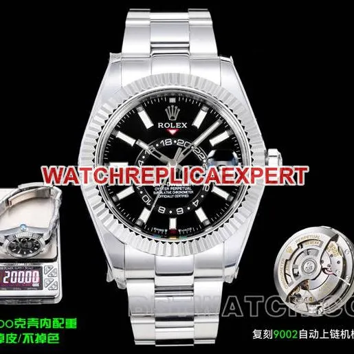 1:1replica watch AR+ factory pilot Rolexblack dial mechanical steel bracelet weight live photos