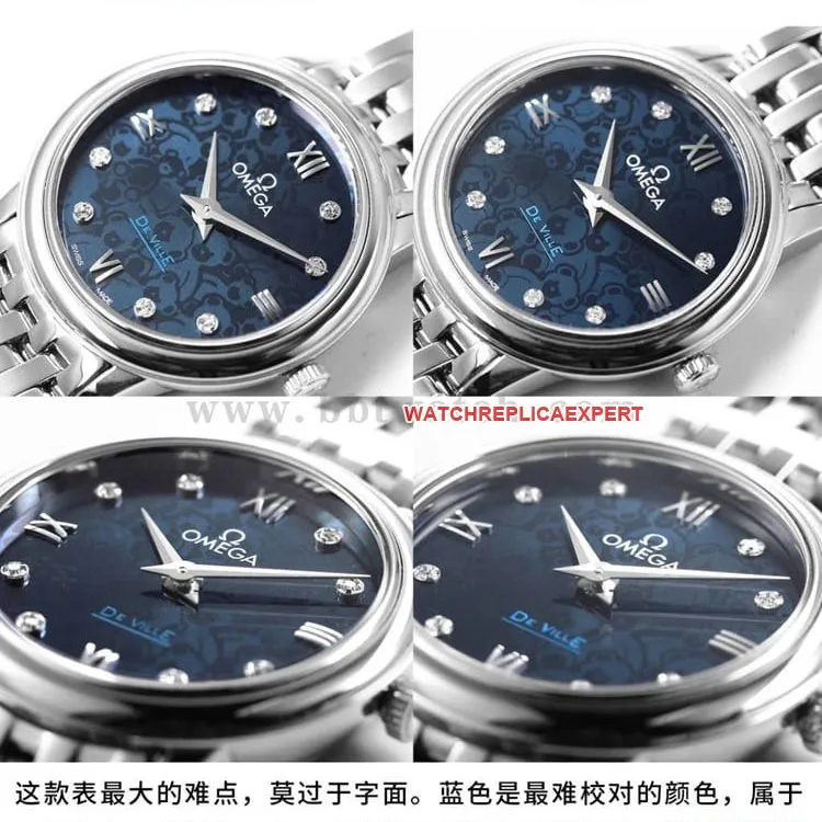 KZ Factory Omega De Ville Orbis top-tier replicaladies' watch vs genuine review bottom cover comparison chart