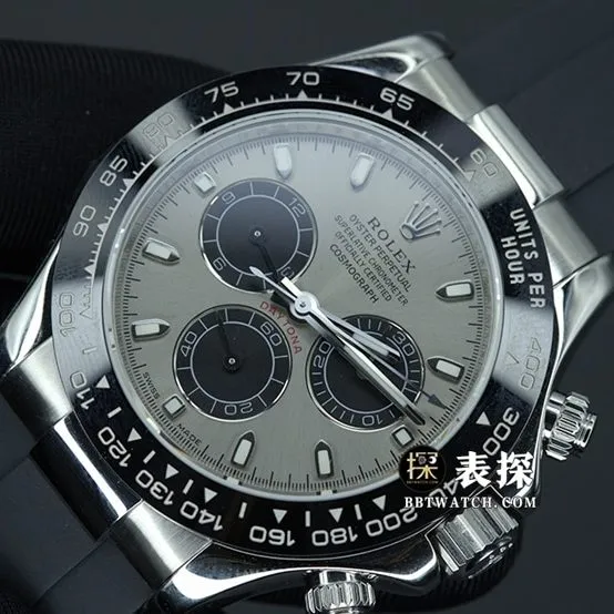 N FactoryRolexDaytonatop-tier 1:1super watch men's gray plate rubber model picture and price caseback live photo