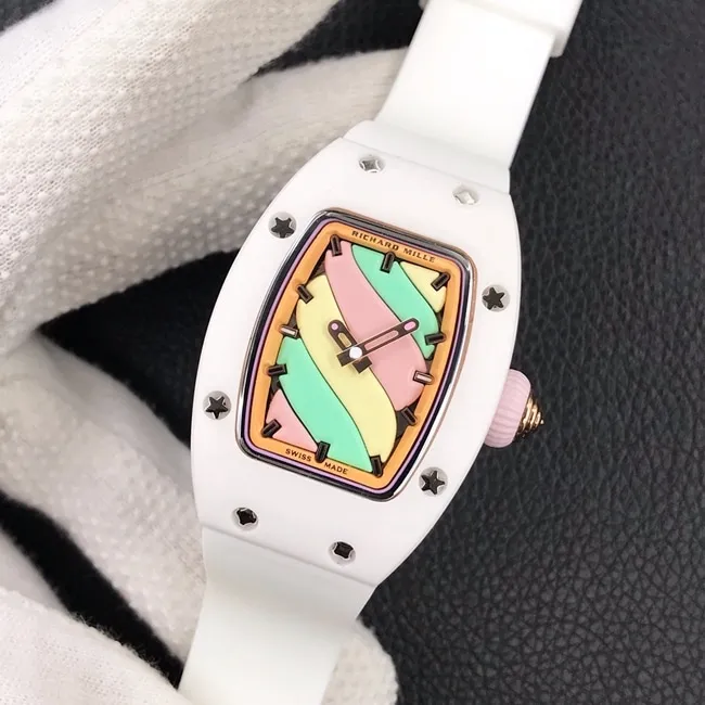 top-tier watch Richard Mille ladies popular bon bon series rubber strap watch movement picture