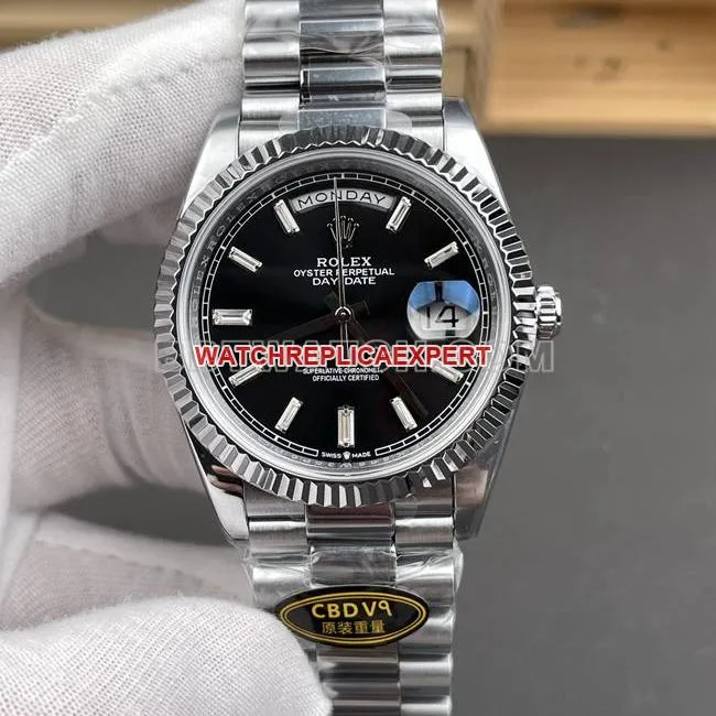 top-tier watch CBD factory Day-DateRolex3255 mechanical black dial40mmfront live photo