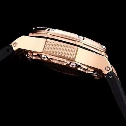 top-tier watch Audemars Piguet44mm men's black dial rubber strapRoyal Oak offshore mechanical watch clasp picture