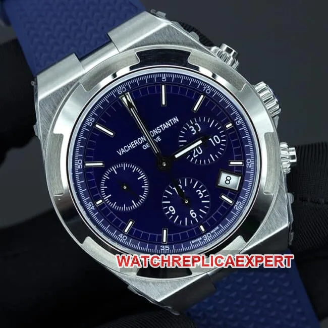 8F factory Vacheron Constantintop-tier watch Across the World series men's blue dial nylon strap mechanical leather strap picture