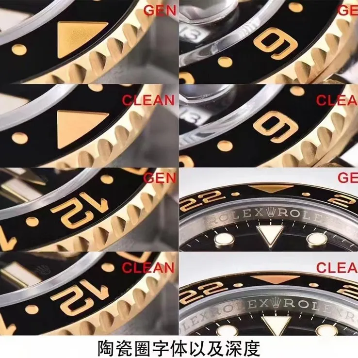 C factory Greenwich GMT genuine vs. fake comparison review top Rolex watch detail photos