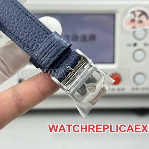 collectible watches Portofino GR factory Universal white disk blue belt models back actual photo