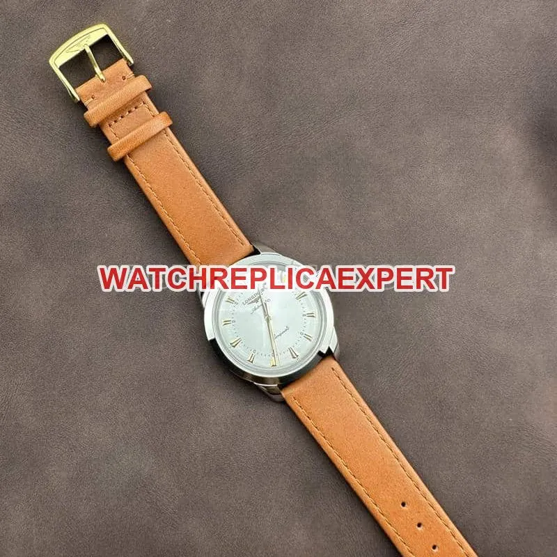 AF FactoryLongines Concas silver white dialleather strap model L1.650.4.72.2front live photo