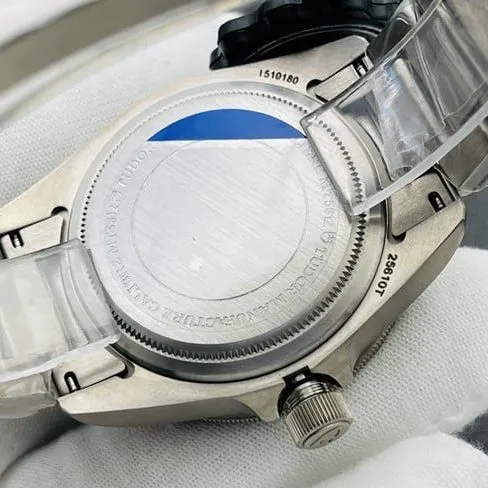 top-tier Tudor 25500TN blue titanium bean watch clasp picture