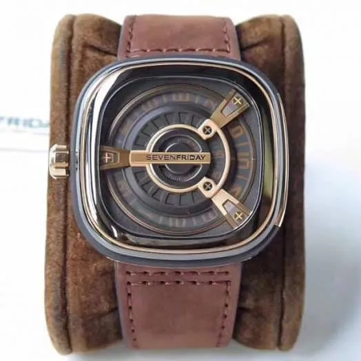 Sevenfriday-M series M2/02 impact soul industrial element automatic movementmen's watch real and fake comparison front view