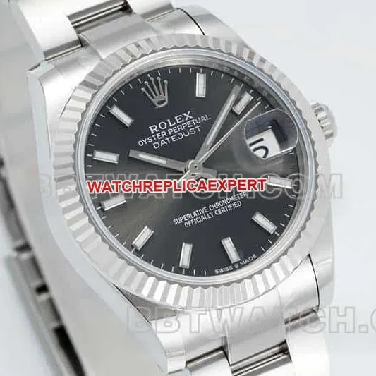ARF FactoryRolex log 1:1super cloneblack dial stick hour markers 31mm three grid link 278274side live photo