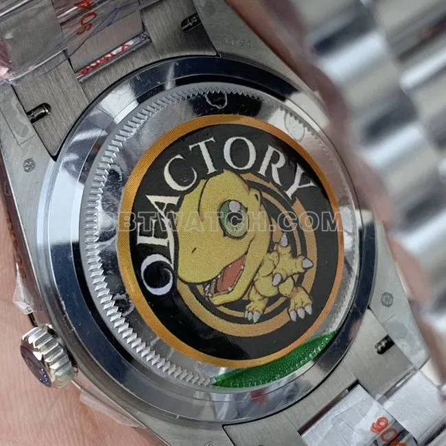watch QF factory Rolex Day-Date silver gray plate 2836movement40mmcaseback live photo