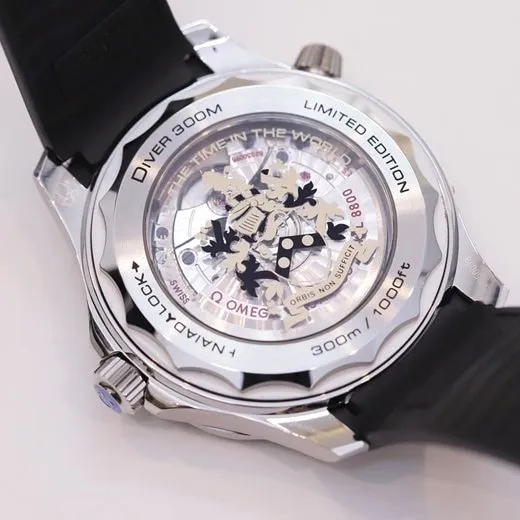OR factory top-tier watch Omegablack dialrubber strapSeamaster series 42mm watch clasp picture