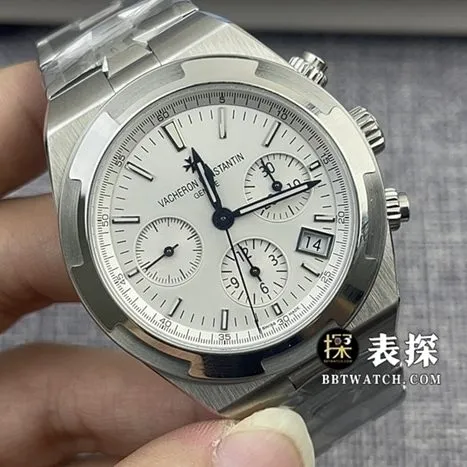 8F factory Vacheron Constantin watch men's silver white dialsteel bracelet picture and price caseback live photo
