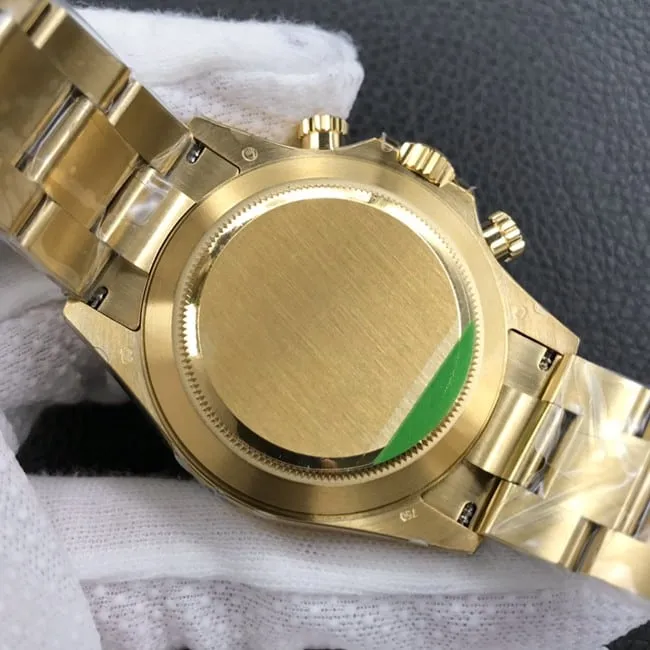 top-tier watch Rolex automatic movement men's green dial gold belt Daytona series steel bracelet watch movement picture