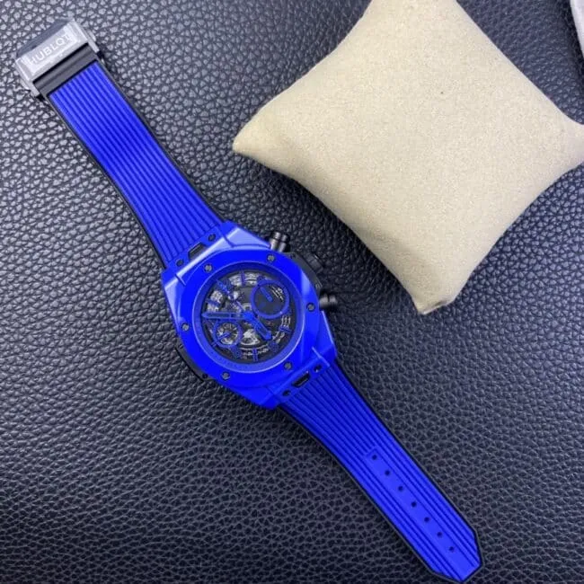 top-tier replicaZFHublot watch BIG BANG Unico Big Bang series color ceramic watch front view