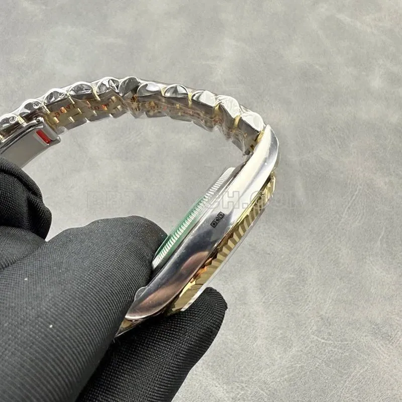 Rolex watch ARF Factory log 41mmblack dial3235 gold steel bracelet model side live photo
