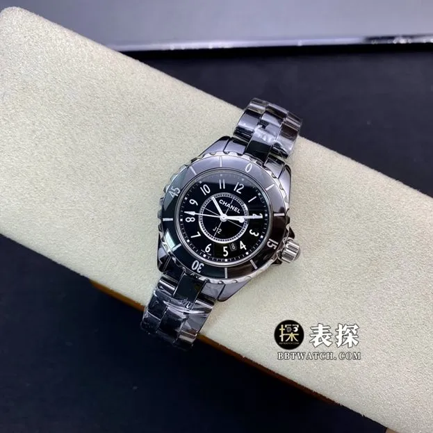XF factory Chanel ladies J12super watch black dialsteel bracelet model pictures and prices caseback live photo