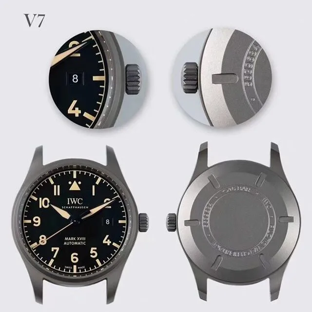 Pilot V7 factory IWC1:1replica watch IW327006 comparison genuine review lume comparison chart
