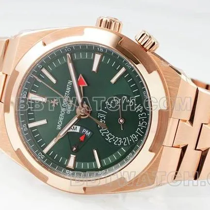 watch Vacheron ConstantinV9 Factory across the world rose goldgreen dial mechanical 7920Vcaseback live photo