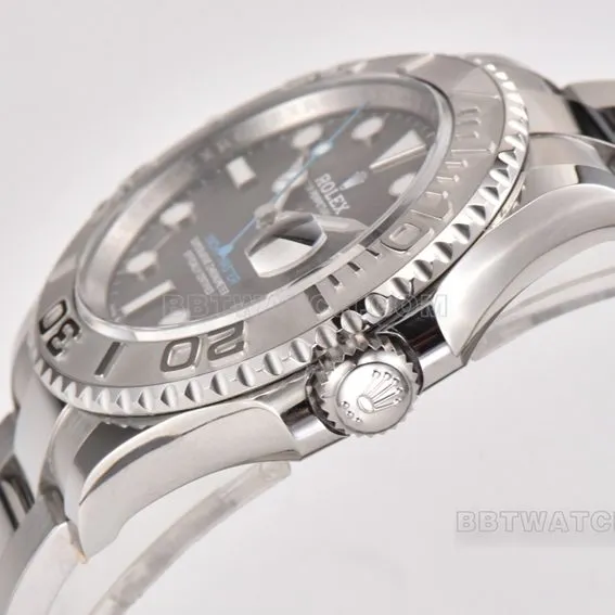 Factory C Rolex Yacht-Master rhodium white plate steel bracelet model m126622-0001front live photo