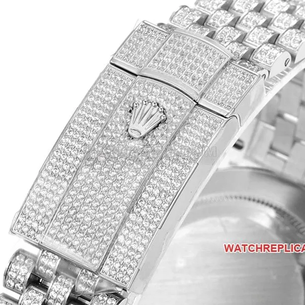 MS factory Rolex log super clone2024 new full diamond plate rod-shaped hour markers clasplive photos