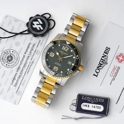 ZF Factorytop-tier Concas Longinessuper cloneblack dial gold band men's fully automatic movement watch front view