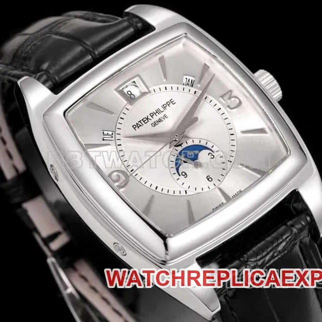TW factory Patek Philippe complicated function timepiece 1:1super silver gray plate 5135caseback live photo