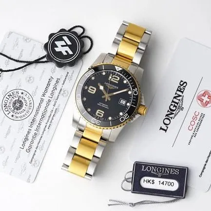 ZF FactoryLongines Concas watch top-tier men's black dialsteel bracelet full automatic movement side view