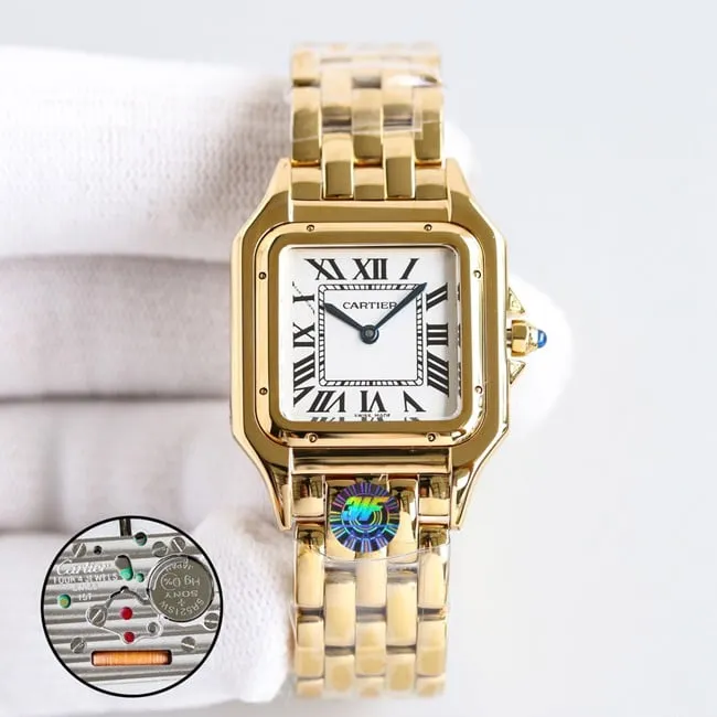 top-tier replicaCartier watch cheetah series women's white dial gold belt quartzclasp picture